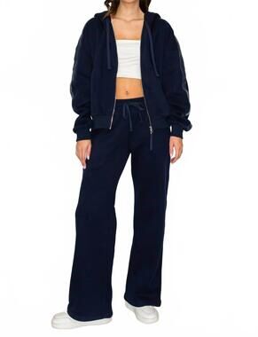 NEW KNIT RIOT glide zip hoodie in navy